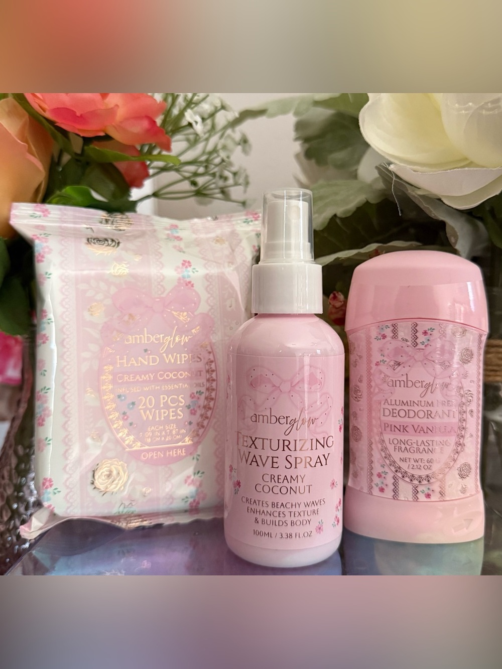 🆕🪷 AMBER GLOW LIMITED EDITION 3-PIECE COLLECTION. BRAND NEW!